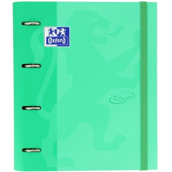 400136663 OXFORD CARPETA ANILLAS 4 X 35MM TOUCH EUROPEANBINDER C/RECAMBIO 100H A4+ 5X5 TAPA EXTRADURA MENTA