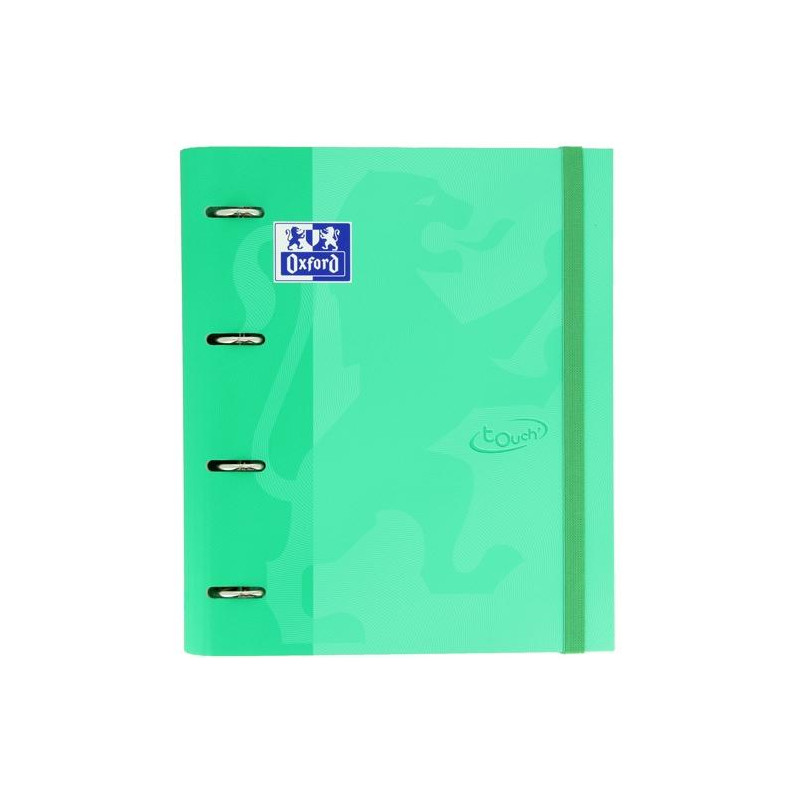 400136663 OXFORD CARPETA ANILLAS 4 X 35MM TOUCH EUROPEANBINDER C/RECAMBIO 100H A4+ 5X5 TAPA EXTRADURA MENTA