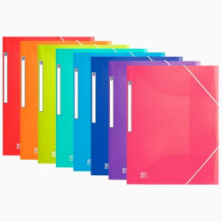 400147020 OXFORD CARPETA DE GOMAS URBAN PP TRASLÚCIDO A4+ C/ SOLAPAS COLORES SURTIDOS -10U-