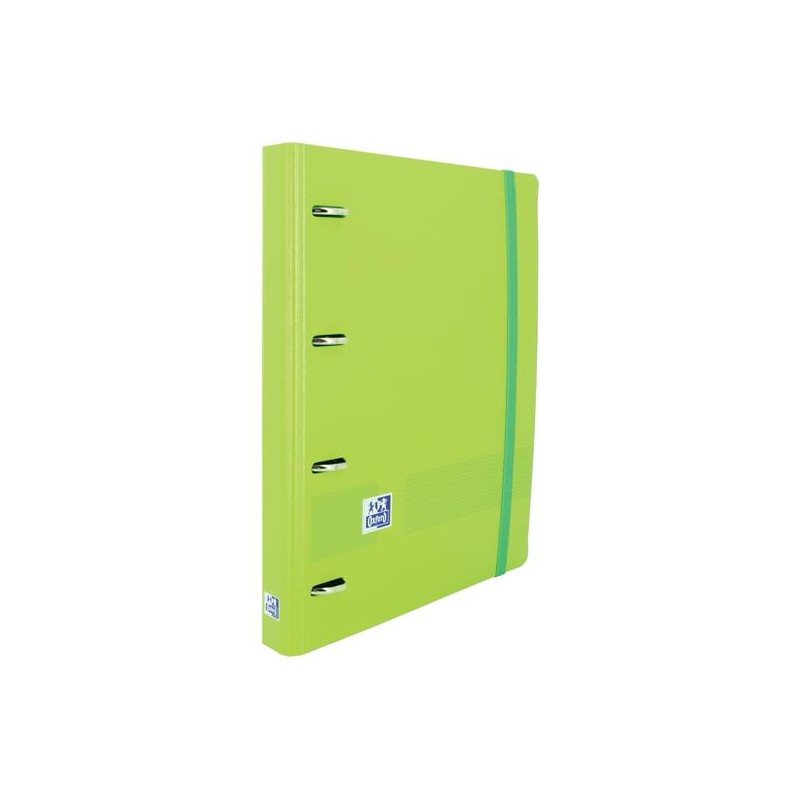 400160535 OXFORD LIVE & GO CARPETA 4 ANILLAS 35MM EUROPEANBINDER A4+ POLYFOAM C/RECAMBIO 5X5 VERDE MANZANA