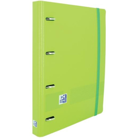 400160535 OXFORD LIVE & GO CARPETA 4 ANILLAS 35MM EUROPEANBINDER A4+ POLYFOAM C/RECAMBIO 5X5 VERDE MANZANA