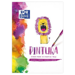 400147938 OXFORD BLOC PINTURA INFANTIL A4 ENCOLADO 20H LISO 180GR