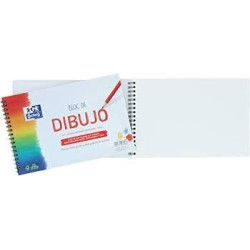 400148231 OXFORD BLOC DIBUJO ESCOLAR T/ BLANDA ESPIRAL MICROPERFORADO 20H 130GR A5+ LISO BLANCO