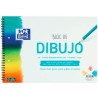 400148235 OXFORD BLOC DIBUJO ESCOLAR MULTITALADRO 2 T/ BLANDA ESPIRAL 20H 130GR A4+ LISO BLANCO