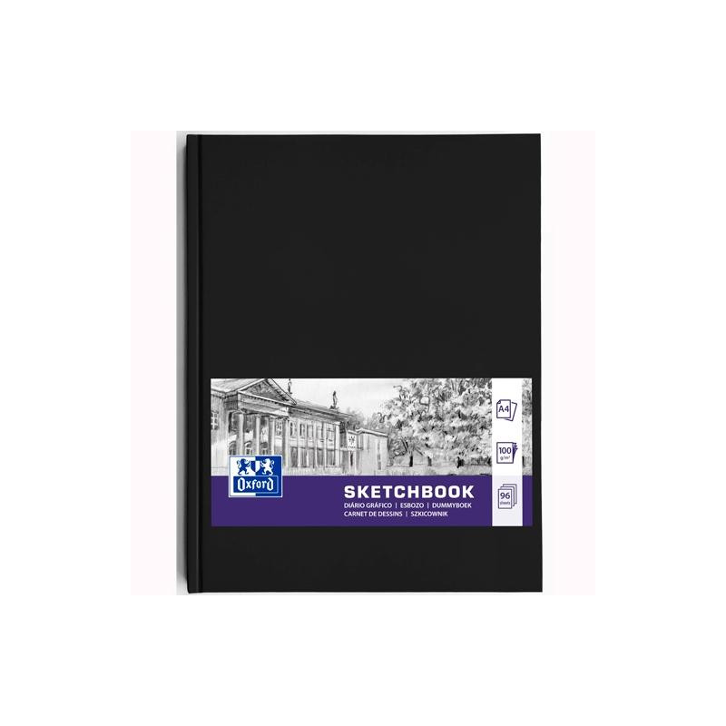 400152623 OXFORD CUADERNO COSIDO ESBOZO ARTBOOK 96H A4 LISO 100GR PAPEL COLOR CREMA TAPA EXTRADURA NEGRO