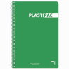 16107 PACSA CUADERNO PLASTIPAC 80H FOLIO 90GR 4X4MM TAPAS POLIPROPILENO PACK 5 UD VERDE CLARO