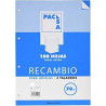 21204 PACSA RECAMBIO 100H A5 70GR 4X4MM 4 TALADROS PAPEL EXTRA