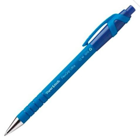 1910074 PAPER MATE BOLÍGRAFO FLEXGRIP ULTRA RETRÁCTIL AZUL CAJA DE 30+6 UD