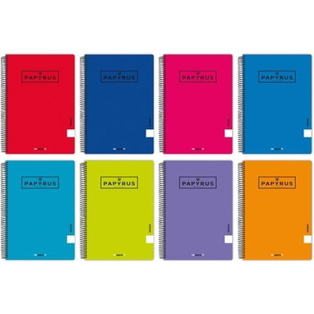 88440099 PAPYRUS CUADERNO TAPA BLANDA 01-UNICLASIC 80H 90GR FOLIO CUADRÍCULA 4MM COLORES SURTIDOS