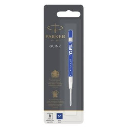 1950346 PARKER RECAMBIO BOLIGRAFO QUINK FLOW GEL AZUL PUNTA MEDIA BLISTER