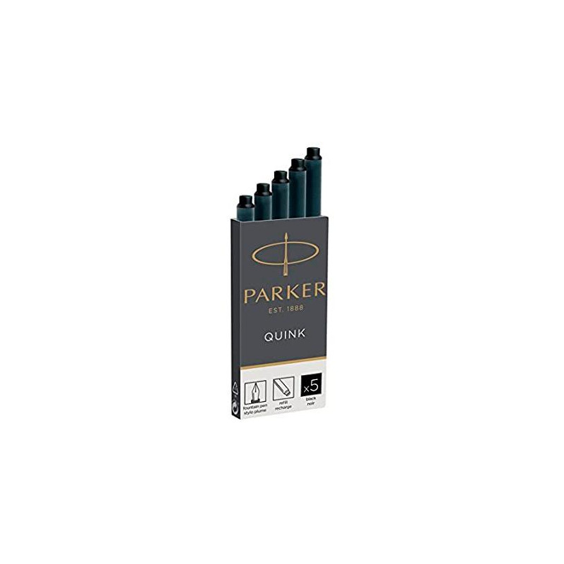 1950382 PARKER RECAMBIO CARTUCHO DE TINTA LARGO QUINK MINI NEGRO -5U-