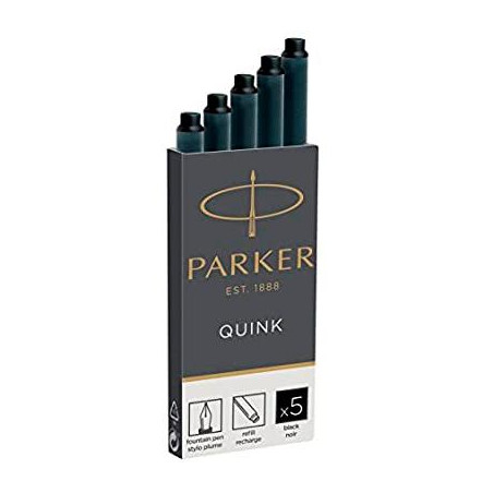 1950382 PARKER RECAMBIO CARTUCHO DE TINTA LARGO QUINK MINI NEGRO -5U-