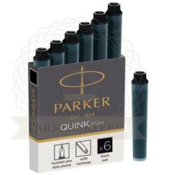 1950407 PARKER RECAMBIO CARTUCHO DE TINTA CORTO QUINK MINI NEGRO -6U-