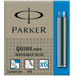 1950409 PARKER RECAMBIO CARTUCHO DE TINTA CORTO QUINK MINI AZUL -6U-