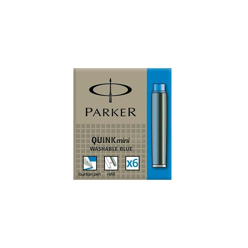 1950409 PARKER RECAMBIO CARTUCHO DE TINTA CORTO QUINK MINI AZUL -6U-