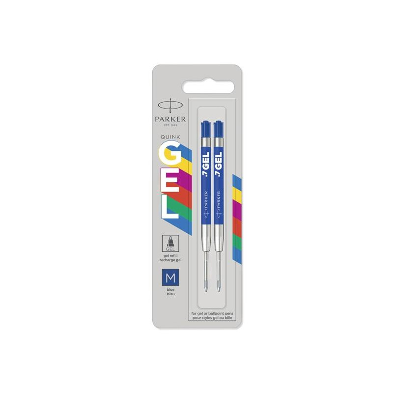 2136210 PARKER RECAMBIO JOTTER PUNTA MEDIA GEL AZUL BLISTER -2U-