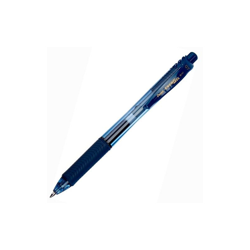 BL107-CAX PENTEL BOLÍGRAFO ENERGEL RETRÁCTIL PUNTA 0.7MM AZUL MARINO CAJA 12 UD