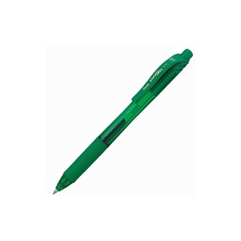 BL107-DX PENTEL BOLÍGRAFO ENERGEL RETRÁCTIL PUNTA 0.7MM VERDE CAJA 12 UD