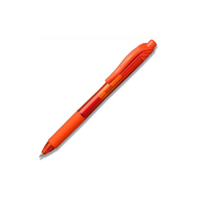 BL107-FX PENTEL BOLÍGRAFO ENERGEL RETRÁCTIL PUNTA 0.7MM NARANJA CAJA 12 UD