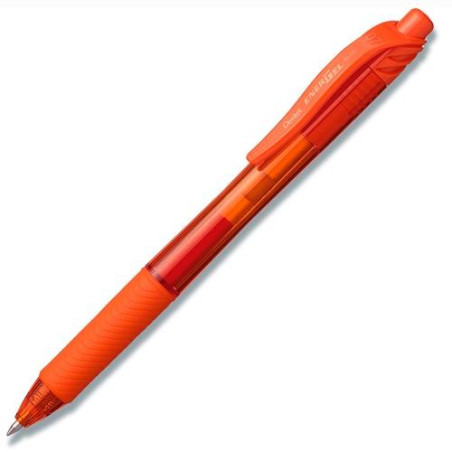 BL107-FX PENTEL BOLÍGRAFO ENERGEL RETRÁCTIL PUNTA 0.7MM NARANJA CAJA 12 UD