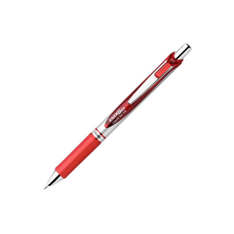 BL77-BO PENTEL BOLÍGRAFO ENERGEL RETRÁCTIL PUNTA 0.7MM ROJO -12U-