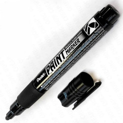 MMP20-AO PENTEL PAINT MARKER MARCADOR PERMANENTE PUNTA CONICA NEGRO -12U-