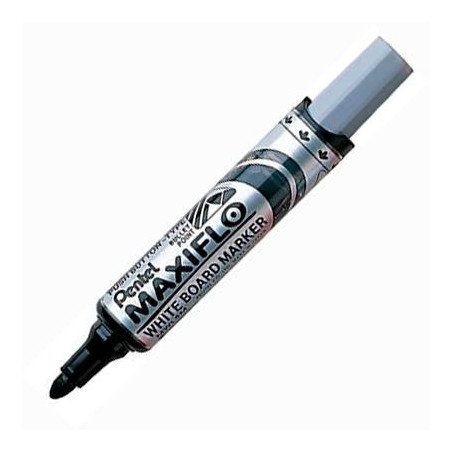 MWL5M-AO PENTEL MARCADOR PIZARRA BLANCA MAXIFLO MWL-5M PUNTA GRUESA NEGRO CAJA 12 UD