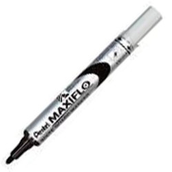 MWL5S-Pentel-A PENTEL MARCADOR PIZARRA BLANCA MAXIFLO MWL-5S NEGRO CAJA 12 UD