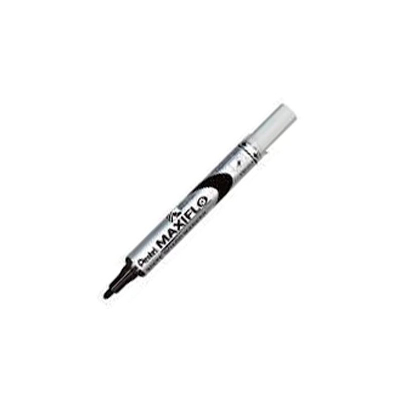 MWL5S-Pentel-A PENTEL MARCADOR PIZARRA BLANCA MAXIFLO MWL-5S NEGRO CAJA 12 UD