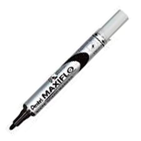 MWL5S-Pentel-A PENTEL MARCADOR PIZARRA BLANCA MAXIFLO MWL-5S NEGRO CAJA 12 UD