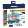 MLA00023 MANLEY SET CREATIVO LÁPICES DE COLORES 23 PIEZAS SURTIDO
