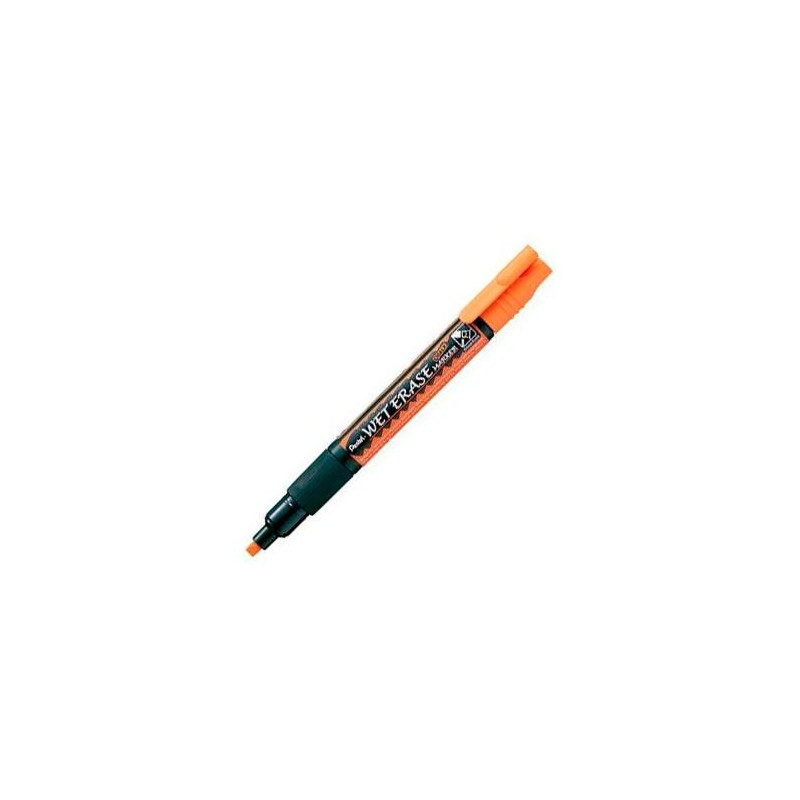 SMW26-FO PENTEL MARCADOR DE TIZA LÍQUIDA WET ERASE NARANJA CAJA 12 UD