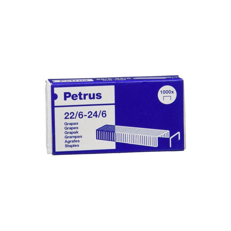 55723 PETRUS GRAPAS 22/6-24/6 GALVANIZADAS -CAJA DE 1000 -25U-