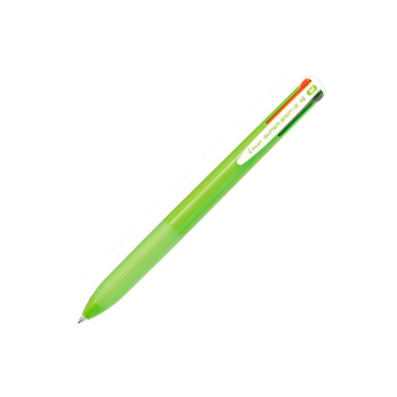 BPKGG-35M-LG PILOT BOLÍGRAFO SUPERGRIP G 4 COLORES AZUL/ROJO/NEGRO/VERDE CUERPO VERDE LIMA