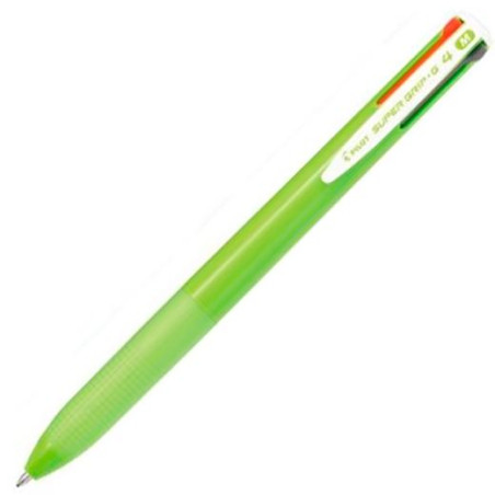 BPKGG-35M-LG PILOT BOLÍGRAFO SUPERGRIP G 4 COLORES AZUL/ROJO/NEGRO/VERDE CUERPO VERDE LIMA