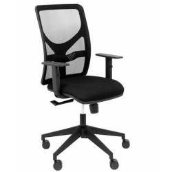 21SBALI840B10 PIQUERAS Y CRESPO SILLA MOTILLA TRASLACK MALLA ASIENTO BALI BRAZO REGULABLE NEGRO