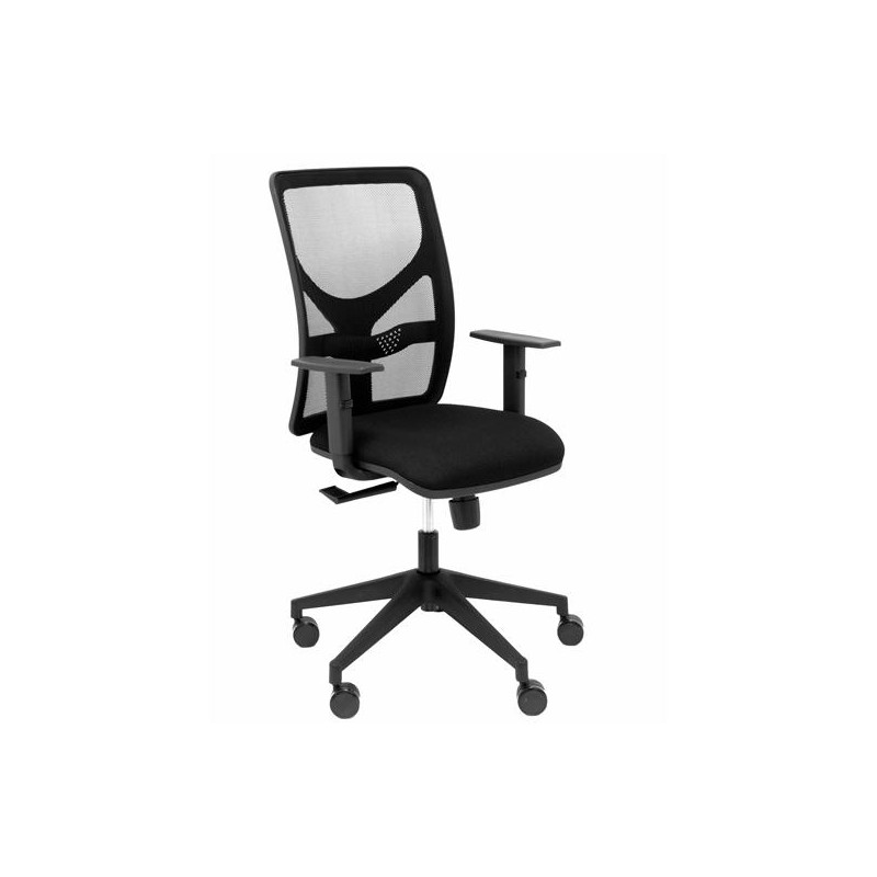 21SBALI840B10 PIQUERAS Y CRESPO SILLA MOTILLA TRASLACK MALLA ASIENTO BALI BRAZO REGULABLE NEGRO