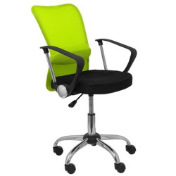 238GVNE PIQUERAS Y CRESPO SILLA INFANTIL OPERATIVA MOD. CARDENETE REGULABLE RESPALDO MALLA VERDE BRAZOS FIJOS ASIENTO NEGRO