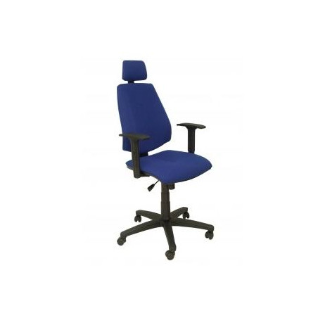 275DSBALI229CB PIQUERAS Y CRESPO SILLA MONTALVOS GIRATORIA SINCRO C/CABECERO Y BRAZOS REGULABLES BALI AZUL.