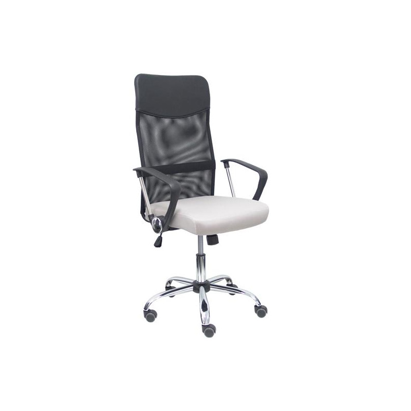 31BM8403D40CRRP PIQUERAS Y CRESPO SILLA GONTAR GIRATORIA BASCULANTE BRAZOS/F RESPALDO MALLA NEGRA ASIENTO GRIS CLARO