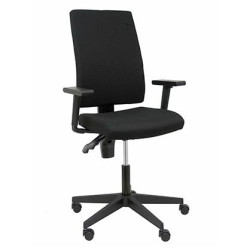 322NE PIQUERAS Y CRESPO SILLA OFICINA ERGONOMICA REGULABLE TAPIZADO ARAN MOD. LEZUZA BRAZOS REGULABLES NEGRO