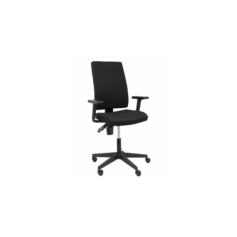 322NE PIQUERAS Y CRESPO SILLA OFICINA ERGONOMICA REGULABLE TAPIZADO ARAN MOD. LEZUZA BRAZOS REGULABLES NEGRO