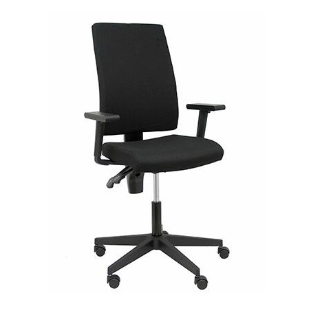 322NE PIQUERAS Y CRESPO SILLA OFICINA ERGONOMICA REGULABLE TAPIZADO ARAN MOD. LEZUZA BRAZOS REGULABLES NEGRO