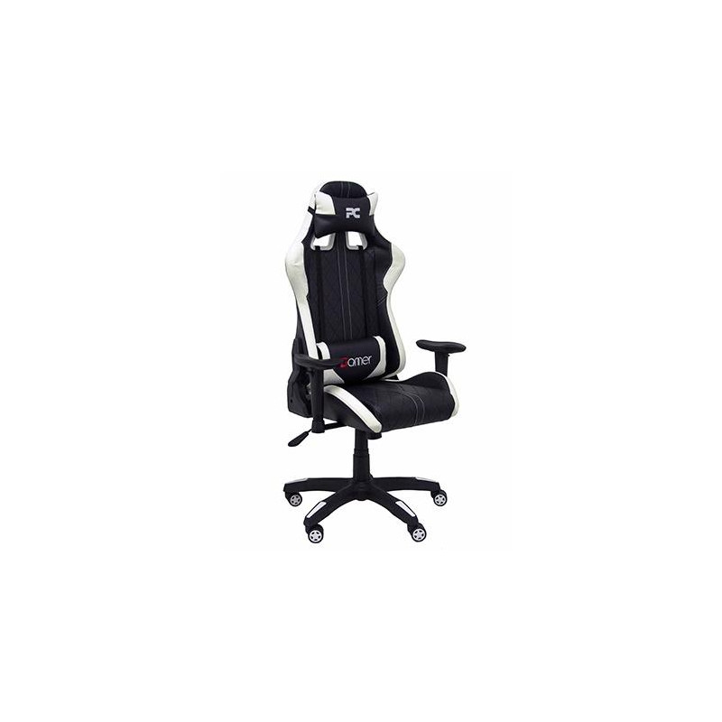 7216DBSPNE PIQUERAS Y CRESPO SILLA GAMING MOD. PARAISO BASCULANTE GIRATORIA REGULABLE EN ALTURA NEGRO Y BLANCO