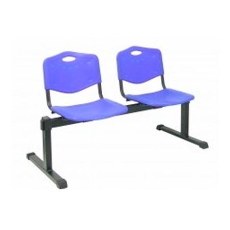 B2PIAZ PIQUERAS Y CRESPO BANCADA CENIZATE 3 PLAZAS ASIENTO Y RESPALDO PVC AZUL