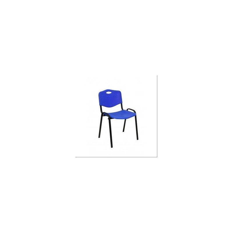 PACK226PTNI229 PIQUERAS Y CRESPO SILLA FIJA APILABLE MOD. ROBLEDO ASIENTO Y RESPALDO PVC AZUL PACK DE 2