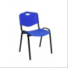 PACK226PTNI229 PIQUERAS Y CRESPO SILLA FIJA APILABLE MOD. ROBLEDO ASIENTO Y RESPALDO PVC AZUL PACK DE 2