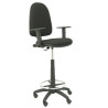 T04CPBALI840B10 PIQUERAS Y CRESPO TABURETE AYNA GIRATORIO CP REPOSAPIÉS BRAZOS/R ASIENTO Y RESPALDO TEJIDO BALI NEGRO