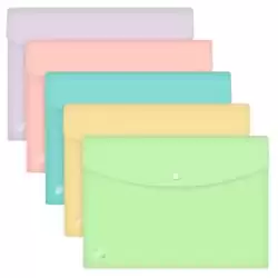 400187613 OXFORD SOBRES CON BROCHE URBAN A4 PLÁSTICO RÍGIDO C/SURTIDOS PASTEL