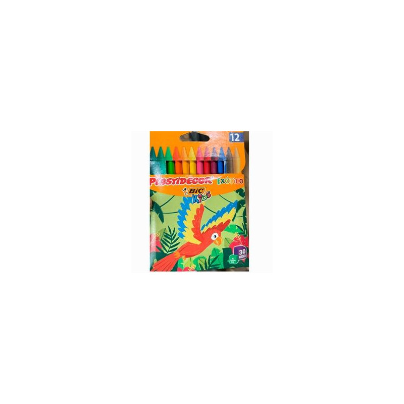 9339612 PLASTIDECOR CERAS EXOTIC COLORES SURTIDOS ESTUCHE 12 UD